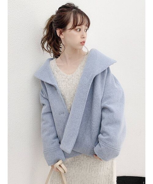 dazzlin（ダズリン）の「フェミニンカラーシングルコート（その他アウター・レディース・ブルー/アイボリー/その他1・FREE）」の11枚目の写真