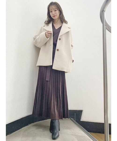 dazzlin（ダズリン）の「フェミニンカラーシングルコート（その他アウター・レディース・ブルー/アイボリー/その他1・FREE）」の5枚目の写真