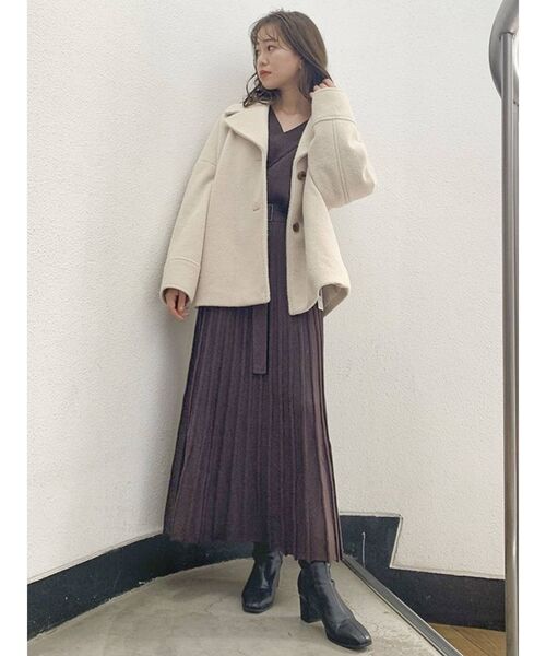 dazzlin（ダズリン）の「フェミニンカラーシングルコート（その他アウター・レディース・ブルー/アイボリー/その他1・FREE）」の6枚目の写真