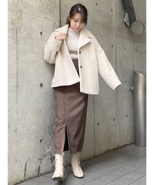 dazzlin（ダズリン）の「フェミニンカラーシングルコート（その他アウター・レディース・ブルー/アイボリー/その他1・FREE）」の18枚目の写真