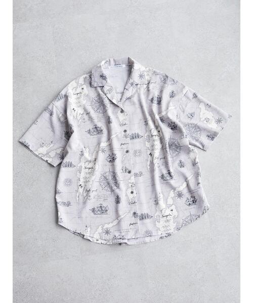 RAY CASSIN FAVORI（レイカズンフェバリ）の「・RAY CASSIN アートガラカイキンシャツチュニック＊（シャツ/ブラウス・レディース・グレー/ブラック/ライトベージュ・FREE）」の19枚目の写真