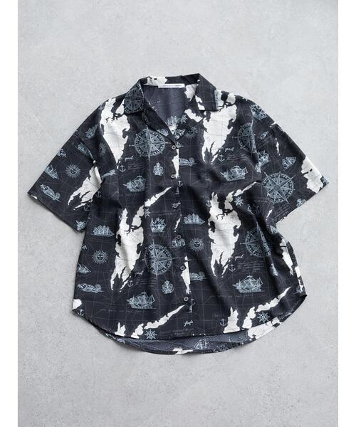 RAY CASSIN FAVORI（レイカズンフェバリ）の「・RAY CASSIN アートガラカイキンシャツチュニック＊（シャツ/ブラウス・レディース・グレー/ブラック/ライトベージュ・FREE）」の20枚目の写真