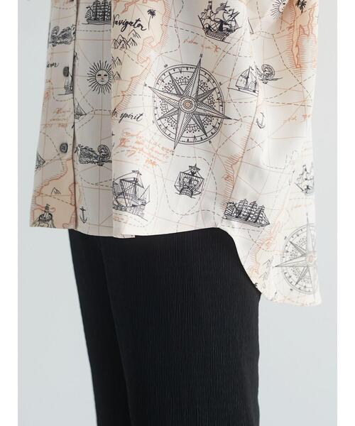 RAY CASSIN FAVORI（レイカズンフェバリ）の「・RAY CASSIN アートガラカイキンシャツチュニック＊（シャツ/ブラウス・レディース・グレー/ブラック/ライトベージュ・FREE）」の11枚目の写真