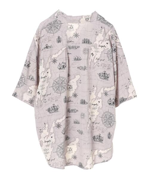 RAY CASSIN FAVORI（レイカズンフェバリ）の「・RAY CASSIN アートガラカイキンシャツチュニック＊（シャツ/ブラウス・レディース・グレー/ブラック/ライトベージュ・FREE）」の13枚目の写真