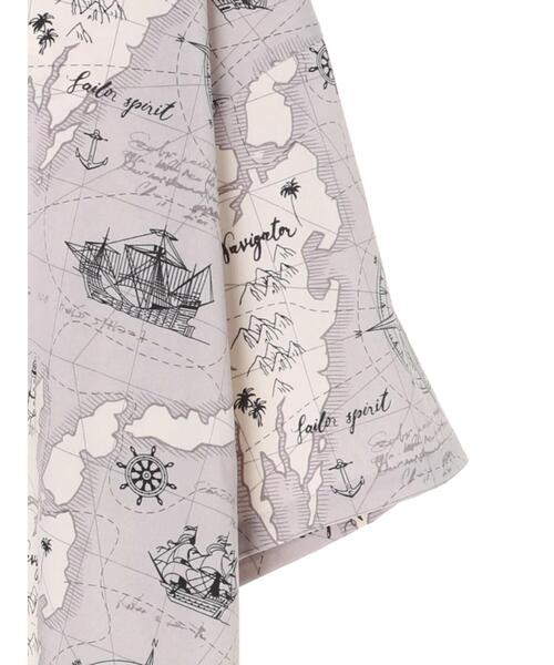 RAY CASSIN FAVORI（レイカズンフェバリ）の「・RAY CASSIN アートガラカイキンシャツチュニック＊（シャツ/ブラウス・レディース・グレー/ブラック/ライトベージュ・FREE）」の15枚目の写真