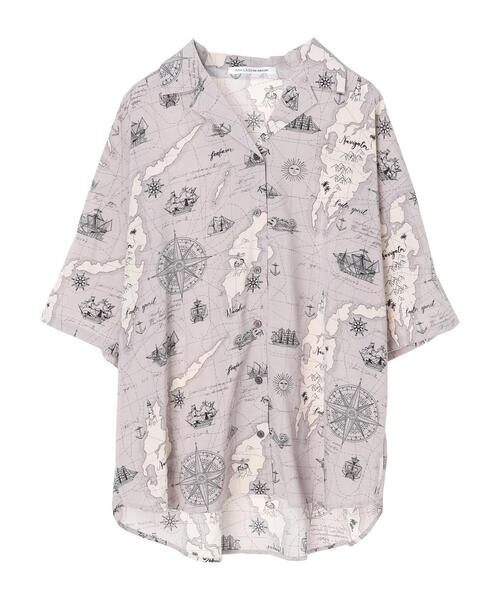 RAY CASSIN FAVORI（レイカズンフェバリ）の「・RAY CASSIN アートガラカイキンシャツチュニック＊（シャツ/ブラウス・レディース・グレー/ブラック/ライトベージュ・FREE）」の21枚目の写真