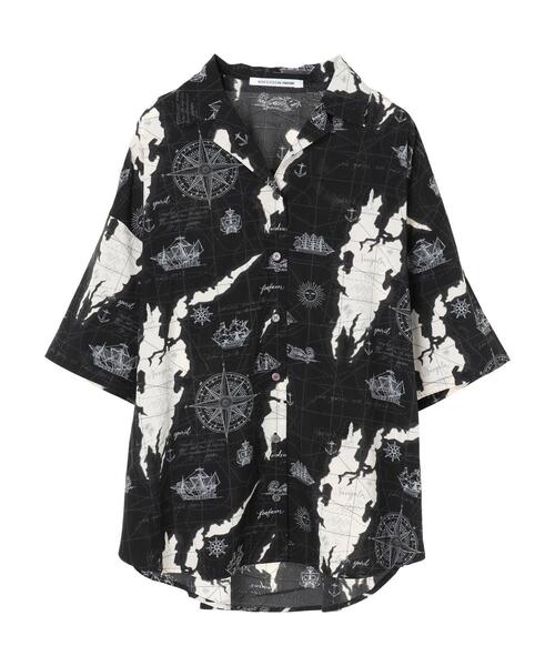 RAY CASSIN FAVORI（レイカズンフェバリ）の「・RAY CASSIN アートガラカイキンシャツチュニック＊（シャツ/ブラウス・レディース・グレー/ブラック/ライトベージュ・FREE）」の22枚目の写真