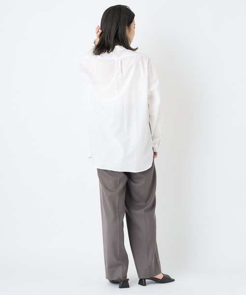 So_lemn(ソレム)の「【So_lemn/ソレム】フラノセンタープレススラックスパンツ(スラックス・レディース・ネイビー/グレイッシュベージュ・1/2)」の15枚目の写真