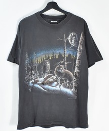 【ヴィンテージ古着】90s アニマルプリント だまし絵 Tシャツ USA製