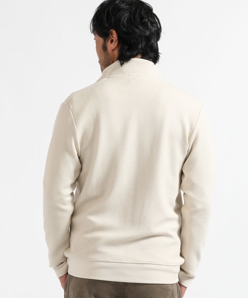 TETE HOMME（テットオム）の「ハニカムスタンドジップ（カーディガン/ボレロ・メンズ・ブラック/オフホワイト/カーキ・LARGE/MEDIUM/X-LARGE）」の15枚目の写真