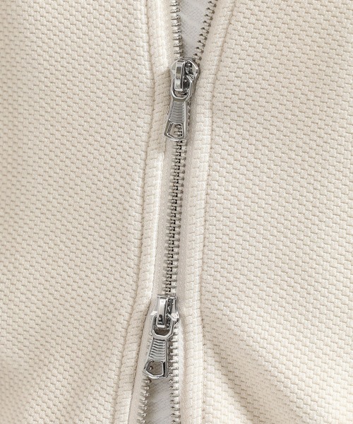 TETE HOMME（テットオム）の「ハニカムスタンドジップ（カーディガン/ボレロ・メンズ・ブラック/オフホワイト/カーキ・LARGE/MEDIUM/X-LARGE）」の9枚目の写真