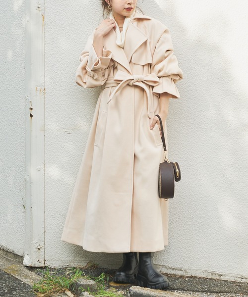 Chico（チコ）の「【Web限定】袖ボリュームロングコート（その他