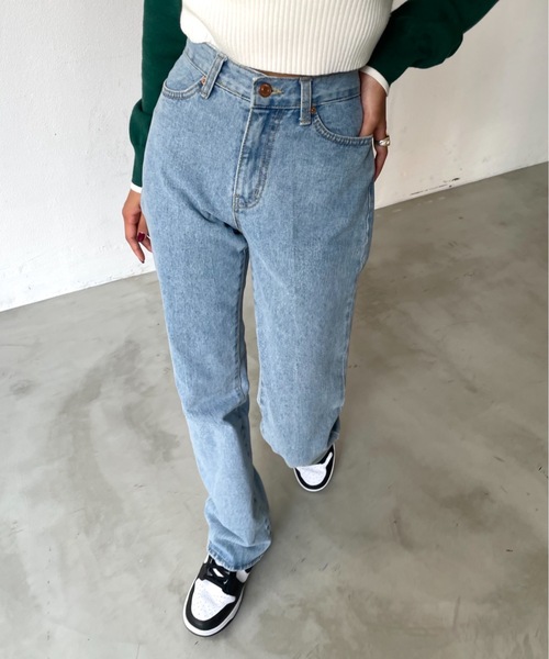 SHAGGIE（シャギー）の「ヴィンテージストレートデニムパンツ（デニムパンツ・レディース・ブルー/ネイビー・SMALL/MEDIUM）」の2枚目の写真
