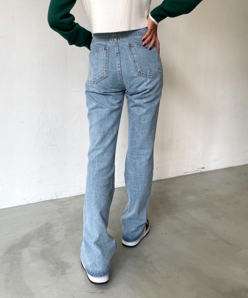 SHAGGIE（シャギー）の「ヴィンテージストレートデニムパンツ（デニムパンツ・レディース・ブルー/ネイビー・SMALL/MEDIUM）」の5枚目の写真