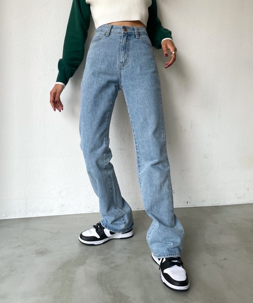 SHAGGIE（シャギー）の「ヴィンテージストレートデニムパンツ（デニムパンツ・レディース・ブルー/ネイビー・SMALL/MEDIUM）」の4枚目の写真