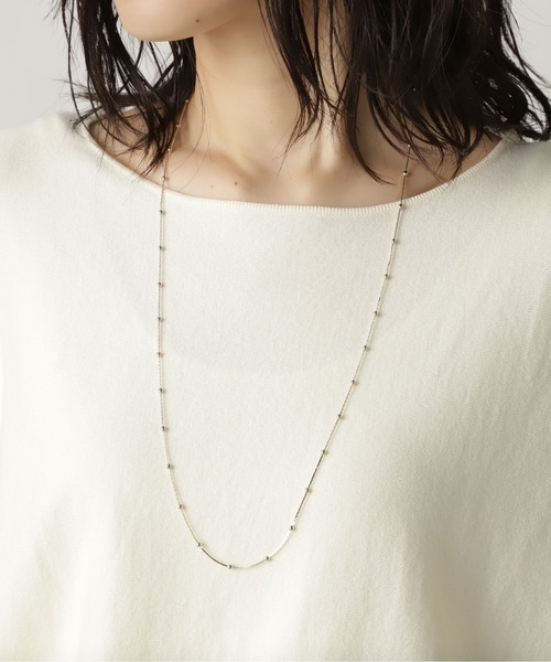 NATURAL BEAUTY BASIC（ナチュラルビューティーベーシック）の「スペーシングボールネックレス（ネックレス・レディース・シルバー/ゴールド・ﾌﾘ-）」の2枚目の写真