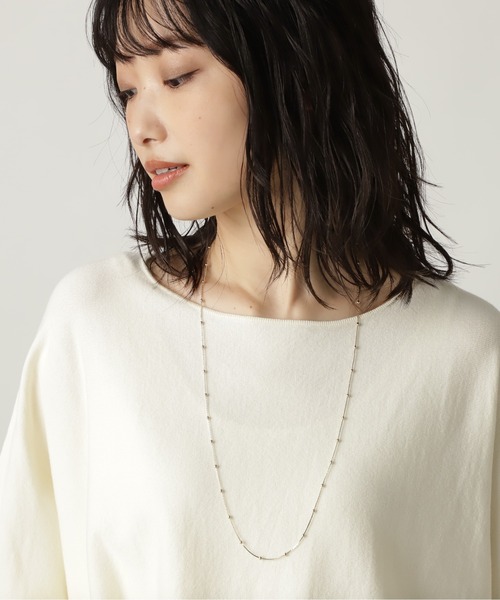 NATURAL BEAUTY BASIC（ナチュラルビューティーベーシック）の「スペーシングボールネックレス（ネックレス・レディース・シルバー/ゴールド・ﾌﾘ-）」の5枚目の写真