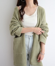andme | ミドル丈ふっくらブークレニットカーディガン(カーディガン/ボレロ)