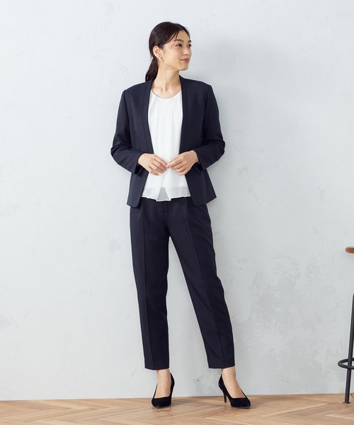 COMME CA ISM（コムサイズム）の「【セットアップ対応】　テーパードパンツ（スラックス・レディース・ブラック/ネイビー・SMALL/MEDIUM/LARGE/X-LARGE）」の3枚目の写真