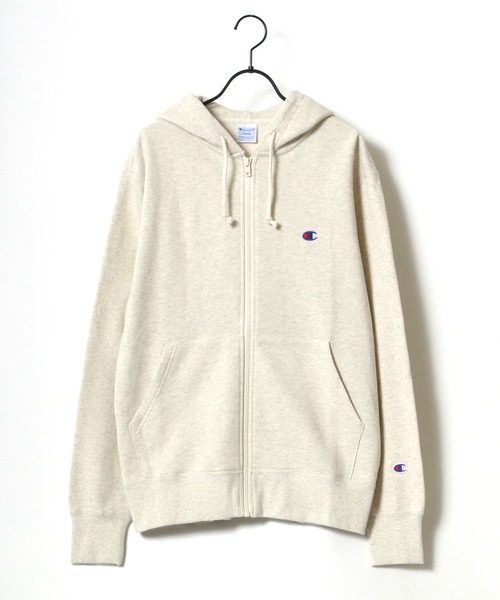 Champion(チャンピオン)の「Champion/チャンピオン ワンポイント スウェット フルジップパーカー フーディー(パーカー・メンズ・オートミール/ネイビー/グレー/ブラック・M/L/XL)」の9枚目の写真