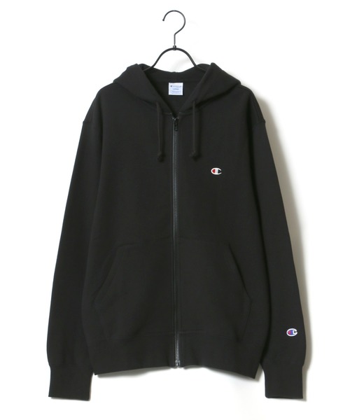 Champion(チャンピオン)の「Champion/チャンピオン ワンポイント スウェット フルジップパーカー フーディー(パーカー・メンズ・オートミール/ネイビー/グレー/ブラック・M/L/XL)」の7枚目の写真