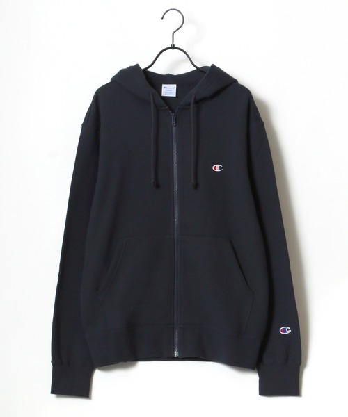 Champion(チャンピオン)の「Champion/チャンピオン ワンポイント スウェット フルジップパーカー フーディー(パーカー・メンズ・オートミール/ネイビー/グレー/ブラック・M/L/XL)」の10枚目の写真