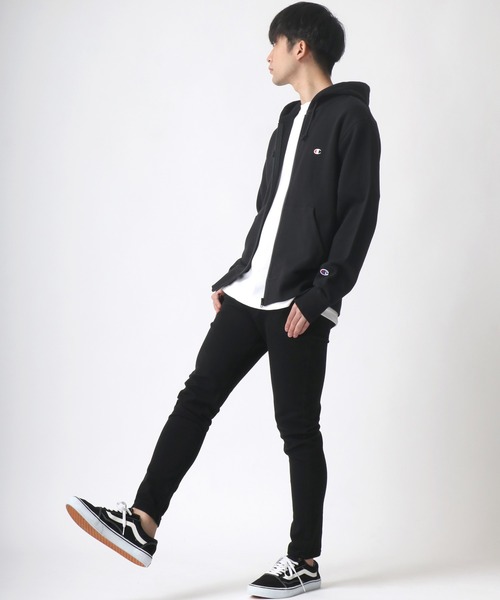 Champion(チャンピオン)の「Champion/チャンピオン ワンポイント スウェット フルジップパーカー フーディー(パーカー・メンズ・オートミール/ネイビー/グレー/ブラック・M/L/XL)」の19枚目の写真