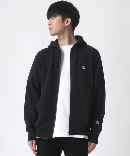 Champion(チャンピオン)の「Champion/チャンピオン ワンポイント スウェット フルジップパーカー フーディー(パーカー・メンズ・オートミール/ネイビー/グレー/ブラック・M/L/XL)」の18枚目の写真