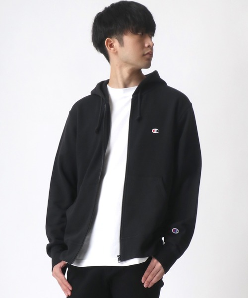 Champion(チャンピオン)の「Champion/チャンピオン ワンポイント スウェット フルジップパーカー フーディー(パーカー・メンズ・オートミール/ネイビー/グレー/ブラック・M/L/XL)」の17枚目の写真