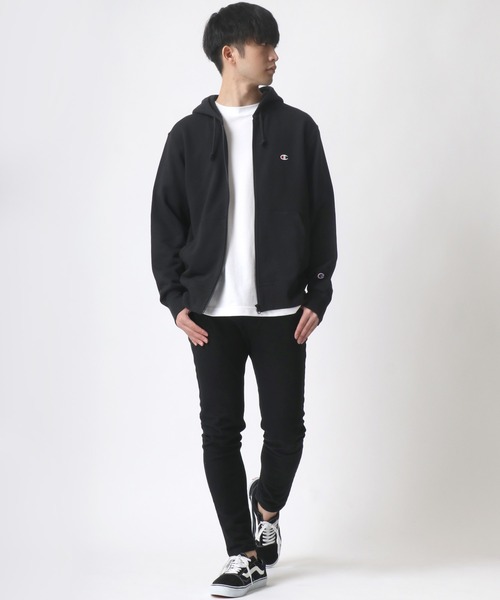 Champion(チャンピオン)の「Champion/チャンピオン ワンポイント スウェット フルジップパーカー フーディー(パーカー・メンズ・オートミール/ネイビー/グレー/ブラック・M/L/XL)」の21枚目の写真