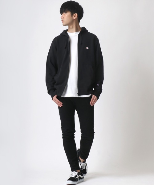 Champion(チャンピオン)の「Champion/チャンピオン ワンポイント スウェット フルジップパーカー フーディー(パーカー・メンズ・オートミール/ネイビー/グレー/ブラック・M/L/XL)」の20枚目の写真