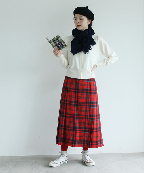 CHILD WOMAN（チャイルドウーマン）の「LITTLE LION WOOL無地ストール（ストール/ショール・レディース・ネイビー/イエロー/ピンク/キナリ/グリーン/レッド/グレー/ブルー・FREE）」の18枚目の写真