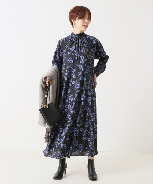 journal standard L'essage（ジャーナルスタンダードレサージュ）の「フラワープリントボウタイワンピース◆（ワンピース・レディース・ブルー/イエロー・FREE）」の11枚目の写真