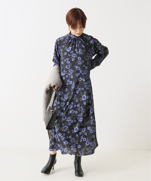 journal standard L'essage（ジャーナルスタンダードレサージュ）の「フラワープリントボウタイワンピース◆（ワンピース・レディース・ブルー/イエロー・FREE）」の15枚目の写真