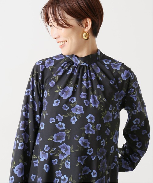 journal standard L'essage（ジャーナルスタンダードレサージュ）の「フラワープリントボウタイワンピース◆（ワンピース・レディース・ブルー/イエロー・FREE）」の7枚目の写真