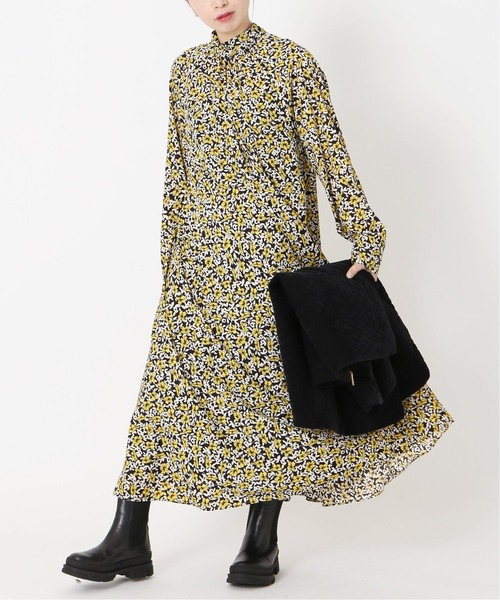 journal standard L'essage（ジャーナルスタンダードレサージュ）の「フラワープリントボウタイワンピース◆（ワンピース・レディース・ブルー/イエロー・FREE）」の12枚目の写真