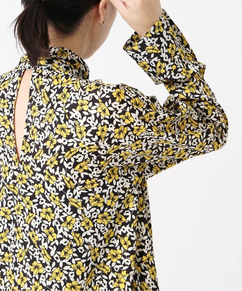 journal standard L'essage（ジャーナルスタンダードレサージュ）の「フラワープリントボウタイワンピース◆（ワンピース・レディース・ブルー/イエロー・FREE）」の20枚目の写真