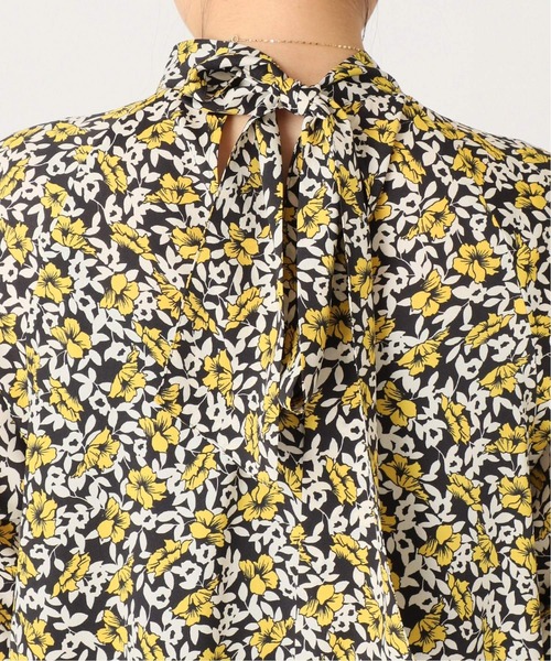 journal standard L'essage（ジャーナルスタンダードレサージュ）の「フラワープリントボウタイワンピース◆（ワンピース・レディース・ブルー/イエロー・FREE）」の9枚目の写真