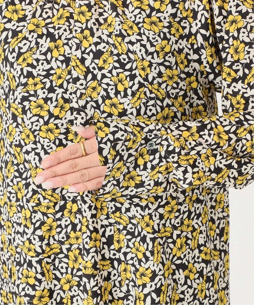 journal standard L'essage（ジャーナルスタンダードレサージュ）の「フラワープリントボウタイワンピース◆（ワンピース・レディース・ブルー/イエロー・FREE）」の14枚目の写真