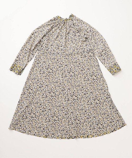 journal standard L'essage（ジャーナルスタンダードレサージュ）の「フラワープリントボウタイワンピース◆（ワンピース・レディース・ブルー/イエロー・FREE）」の6枚目の写真