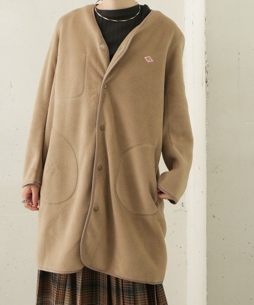 URBAN RESEARCH DOORS(アーバンリサーチドアーズ)の「DANTON FLEECE COLLARLESS COAT(その他アウター・レディース・ベージュ/ライトベージュ・36)」の1枚目の写真