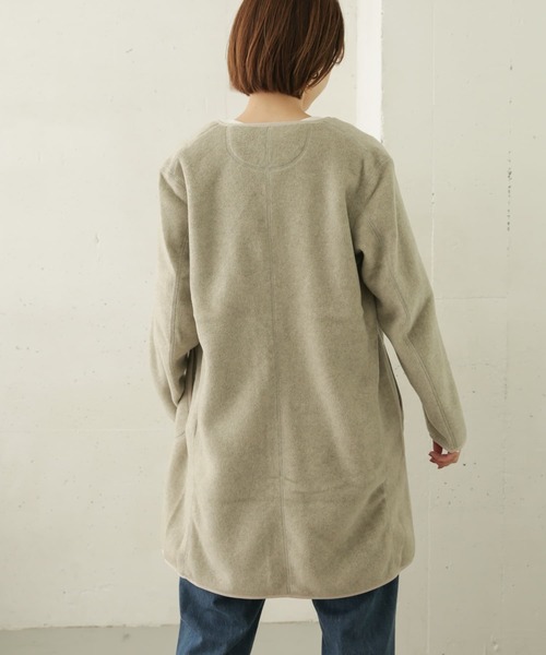 URBAN RESEARCH DOORS(アーバンリサーチドアーズ)の「DANTON FLEECE COLLARLESS COAT(その他アウター・レディース・ベージュ/ライトベージュ・36)」の15枚目の写真