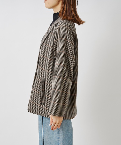 prose verse（プロズヴェール）の「先染めチェックWテーラードジャケット（テーラードジャケット・レディース・ブラウン/グレー・MEDIUM）」の15枚目の写真