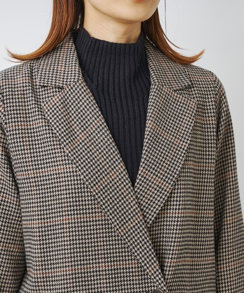prose verse（プロズヴェール）の「先染めチェックWテーラードジャケット（テーラードジャケット・レディース・ブラウン/グレー・MEDIUM）」の5枚目の写真
