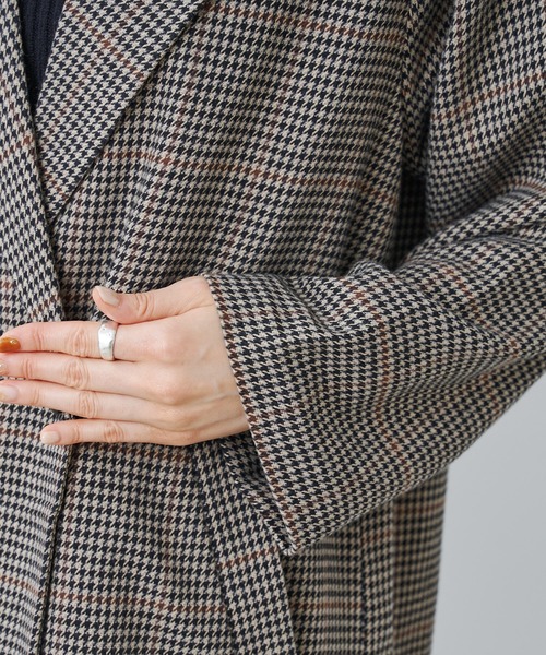 prose verse（プロズヴェール）の「先染めチェックWテーラードジャケット（テーラードジャケット・レディース・ブラウン/グレー・MEDIUM）」の9枚目の写真