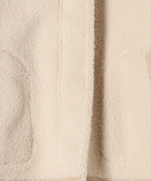 SHIPS（シップス）の「リバーシブルフェイクムートンブルゾン◇（ムートンコート・レディース・ブラウン/オフホワイト・38/36）」の4枚目の写真