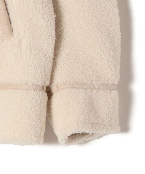 SHIPS（シップス）の「リバーシブルフェイクムートンブルゾン◇（ムートンコート・レディース・ブラウン/オフホワイト・38/36）」の6枚目の写真