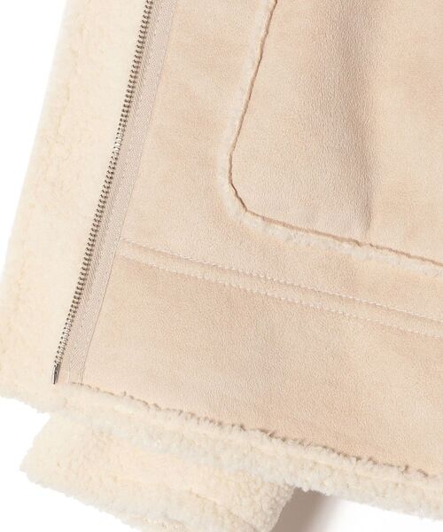 SHIPS（シップス）の「リバーシブルフェイクムートンブルゾン◇（ムートンコート・レディース・ブラウン/オフホワイト・38/36）」の7枚目の写真