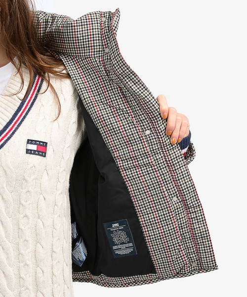 tommy jeans（トミー ジーンズ）の「フラッグロゴチェックパッファ 