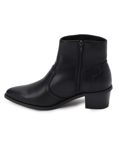 DRESKIP(ドレスキップ)の「◆ショートウェスタンブーツ(ブーツ・レディース・ブラック/ダークブラウン・35/45)」の8枚目の写真